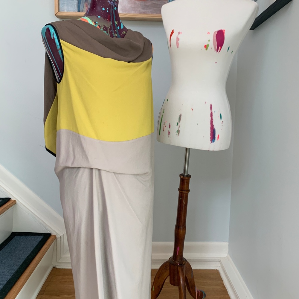 BCBG Unique Block Color Cocktail Dress - Picture 2 of 2
